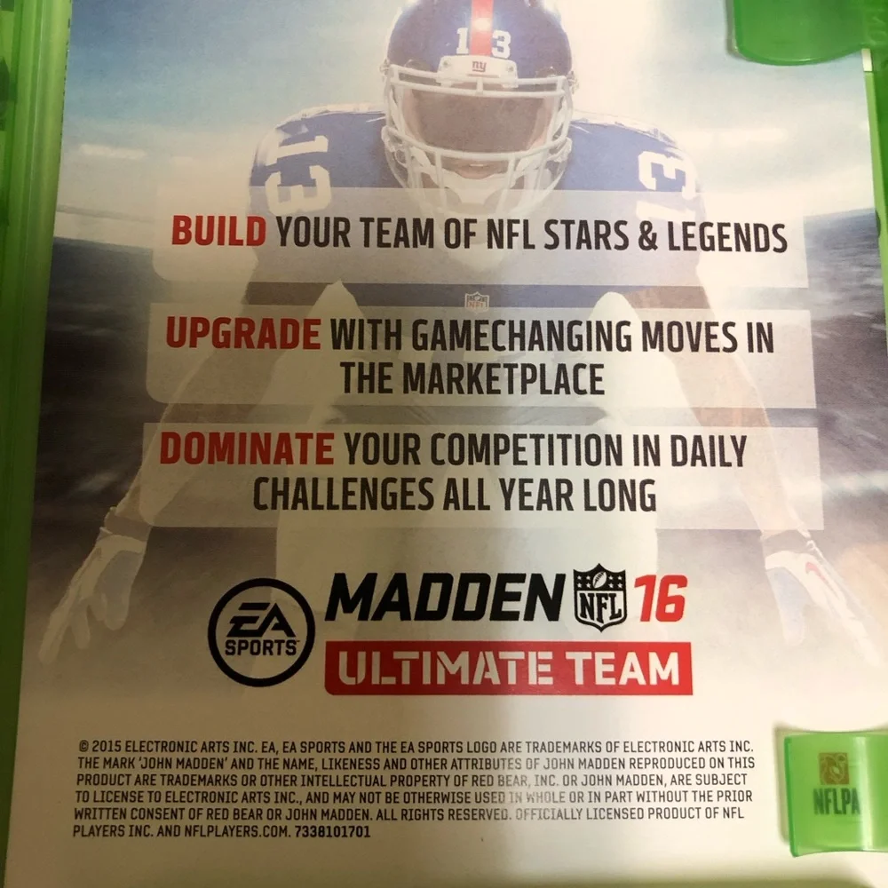 Madden NFL 16 Xbox One game with Odell Beckham‎ Jr. football video game